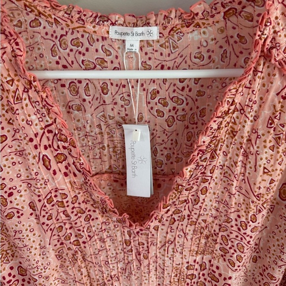 Poupette St Barth Ilona Mini Dress - Pink Print - Size Medium - NWT - Picture 8 of 14